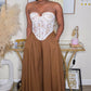 NATURAL GOOD LOOKS PALAZZO PANTS -CHOCOLATE