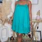 PRE-ORDER - COOL,CALM AND CHARMING MINI DRESS - GREEN