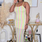 SOFT CHAOS MIDI DRESS