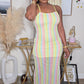 SOFT CHAOS MIDI DRESS