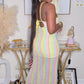 SOFT CHAOS MIDI DRESS