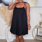 PRE-ORDER - COOL,CALM AND CHARMING MINI DRESS - BLACK