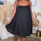 PRE-ORDER - COOL,CALM AND CHARMING MINI DRESS - BLACK