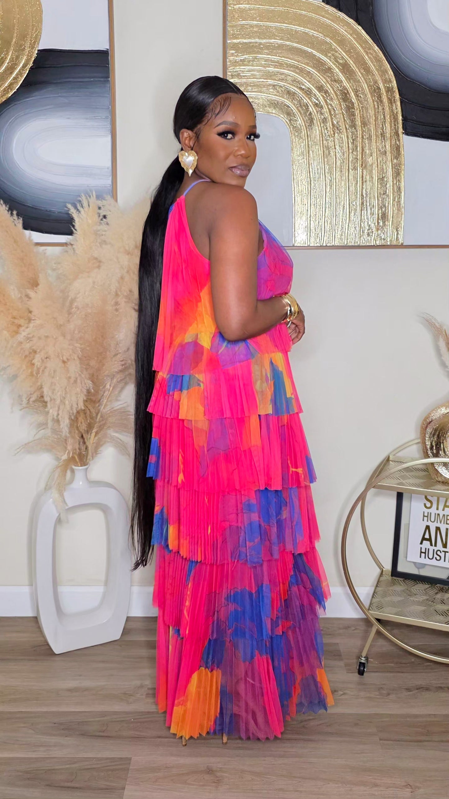 TROPICAL BLISS MAXI DRESS - MULTI