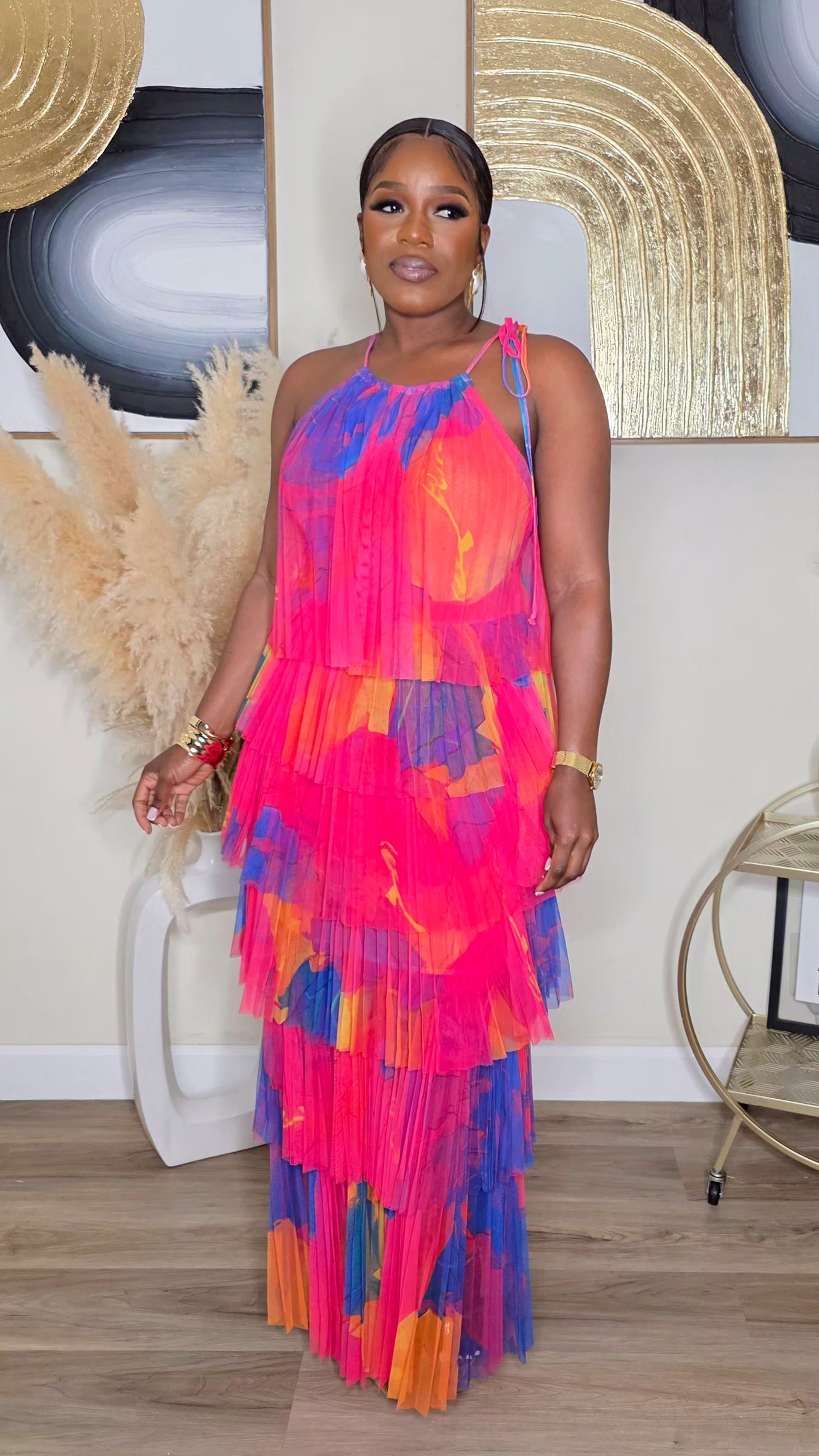 TROPICAL BLISS MAXI DRESS - MULTI