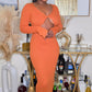 SIMPLY PERFECT DRESS - RUST