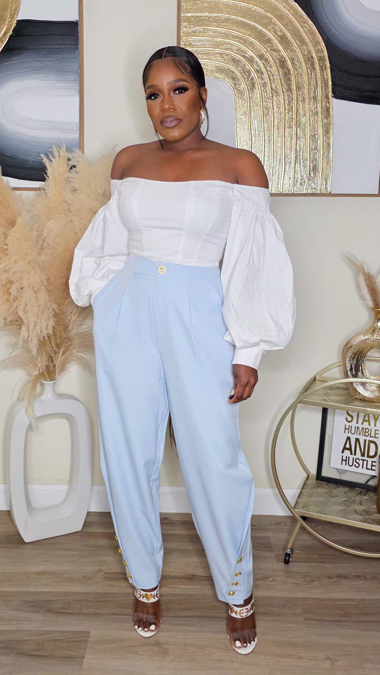NEVER HAVE I EVER PANTS - B/BLUE