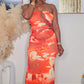 BEAUTY KLOSET MAXI DRESS - ORANGE MULTI