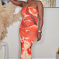 BEAUTY KLOSET MAXI DRESS - ORANGE MULTI