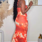 BEAUTY KLOSET MAXI DRESS - ORANGE MULTI