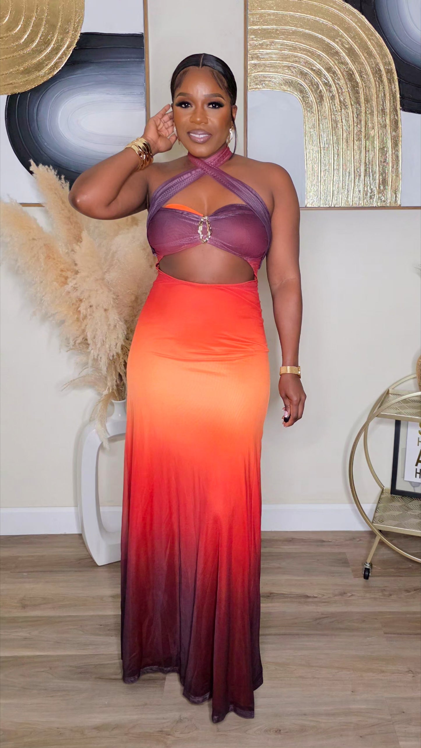 STACY FOCUSED MAXI DRESS
