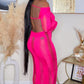 CALAMINE MAXI DRESS - FUCHSIA