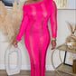 CALAMINE MAXI DRESS - FUCHSIA