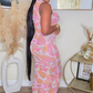 BELLE FLEUR MIDI DRESS - ORANGE MULTI