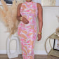 BELLE FLEUR MIDI DRESS - ORANGE MULTI