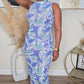 BELLE FLEUR MIDI DRESS - BLUE MULTI