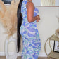 BELLE FLEUR MIDI DRESS - BLUE MULTI