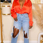 ROUGE AFFAIR SATIN BLOUSE
