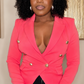 SPLASH OF LUXURY BLAZER - BLUSH